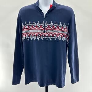 NWOT Newland of Italy Men's 1/4 Zip Fair Isle Pull Over Ski Sweater Sz XXL
